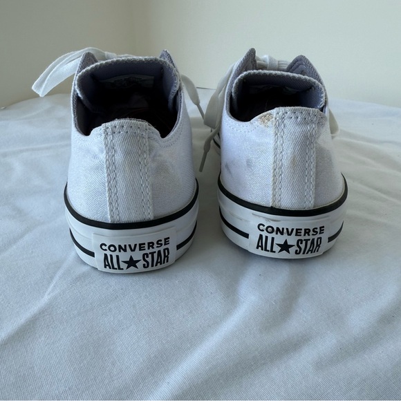 Sparkle White Glitter Converse All Star Sneakers Sz 8 - Picture 11 of 13